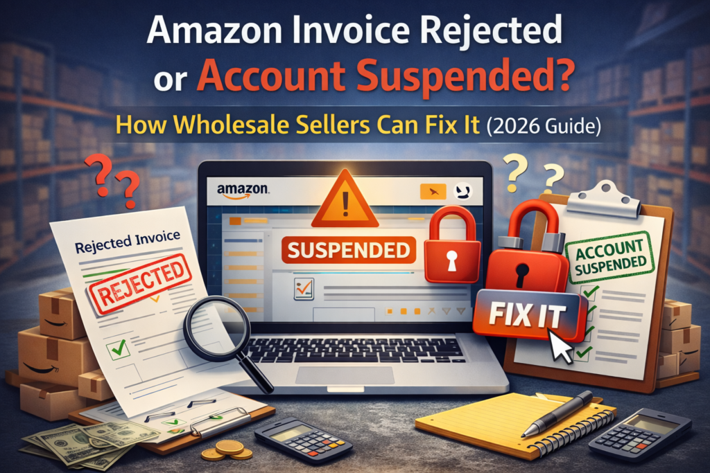 Amazon invoice rejected error example