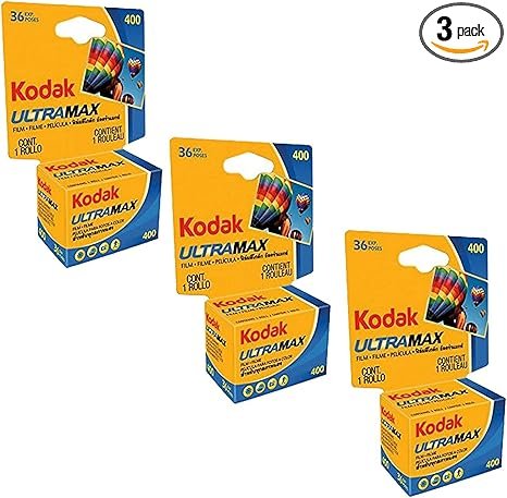 Kodak Ultramax 400 Film 35mm 36 exposure 3 pack 108 pictures