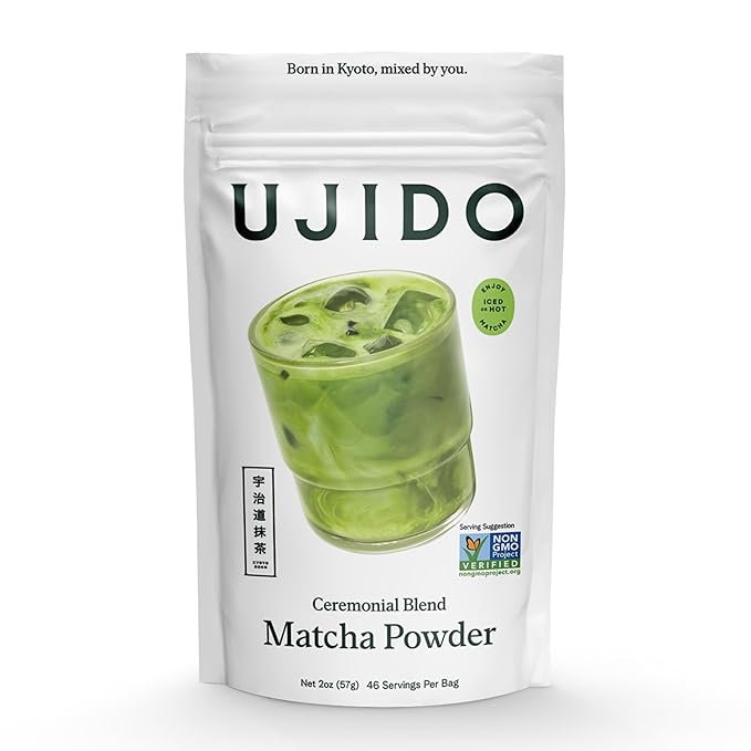 Ujido Japanese Matcha Green Tea Powder Ceremonial Blend 4 oz